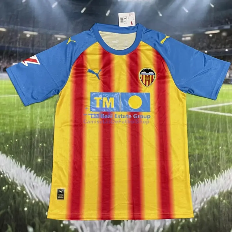 Camiseta Valencia 2025/2026 3ª Equipación Amarillo/Rojo/Azul