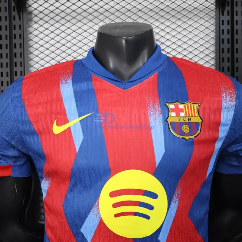 Camiseta Barcelona 2025/2026 4ª Equipación Azul/Rojo (EDICIÓN JUGADOR)