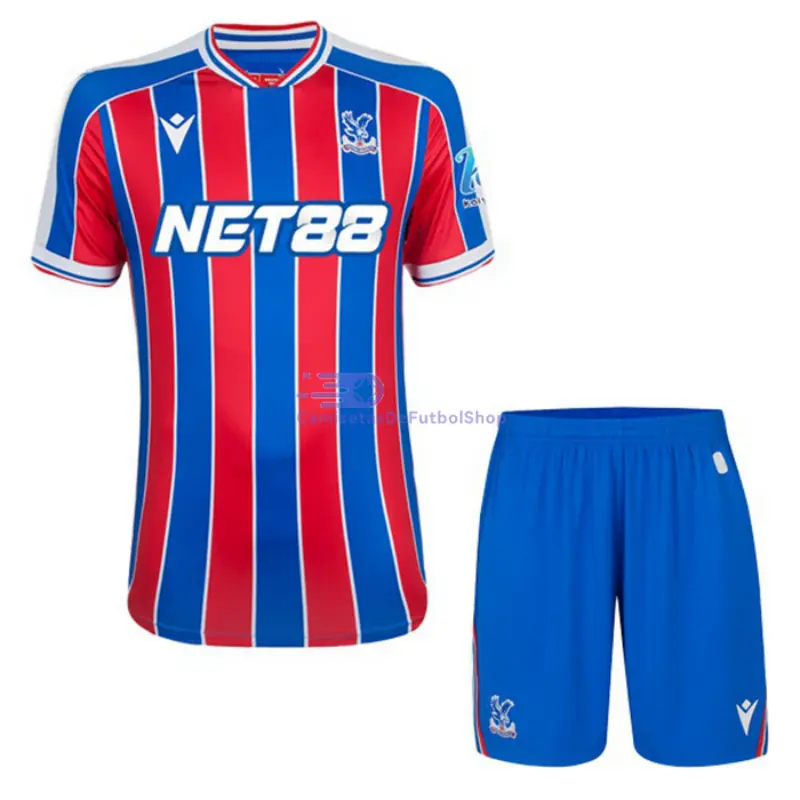 Camiseta Crystal Palace FC 2025/2026 1ª Equipación Rojo/Azul Niño Kit