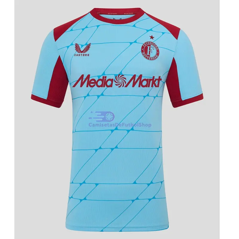 Camiseta Feyenoord 2025/2026 3ª Equipación Azul Cielo/Rojo