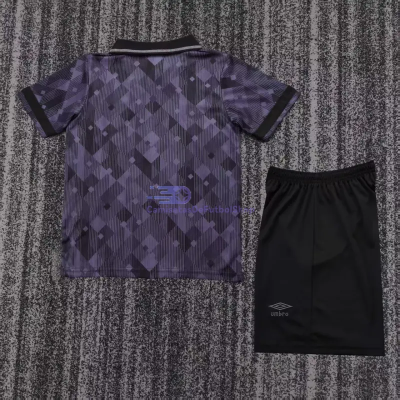 Camiseta Inglaterra Retro 1990 Edición Especial Negro/Gris Niño Kit