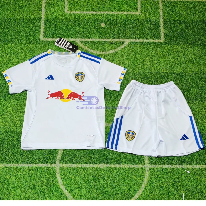Camiseta Leeds United 2025/2026 1ª Equipación Blanco Niño Kit