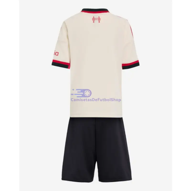 Camiseta Liverpool 2025/2026 2ª Equipación Blanco Niño Kit