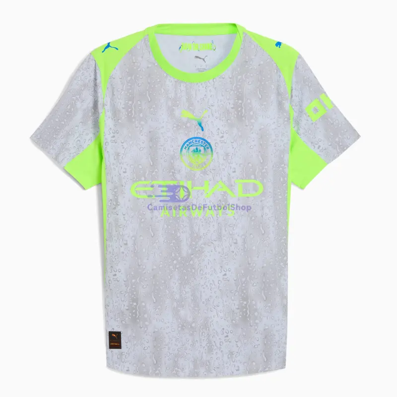 Camiseta Manchester City 2025/2026 3ª Equipación Gris/Verde Neón