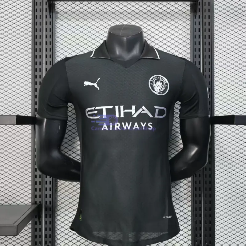 Camiseta Manchester City 2025/2026 2ª Equipación Negro (EDICIÓN JUGADOR)