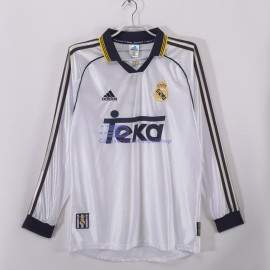 Camiseta Real Madrid 1998/00 1ª Equipación Retro ML Blanco