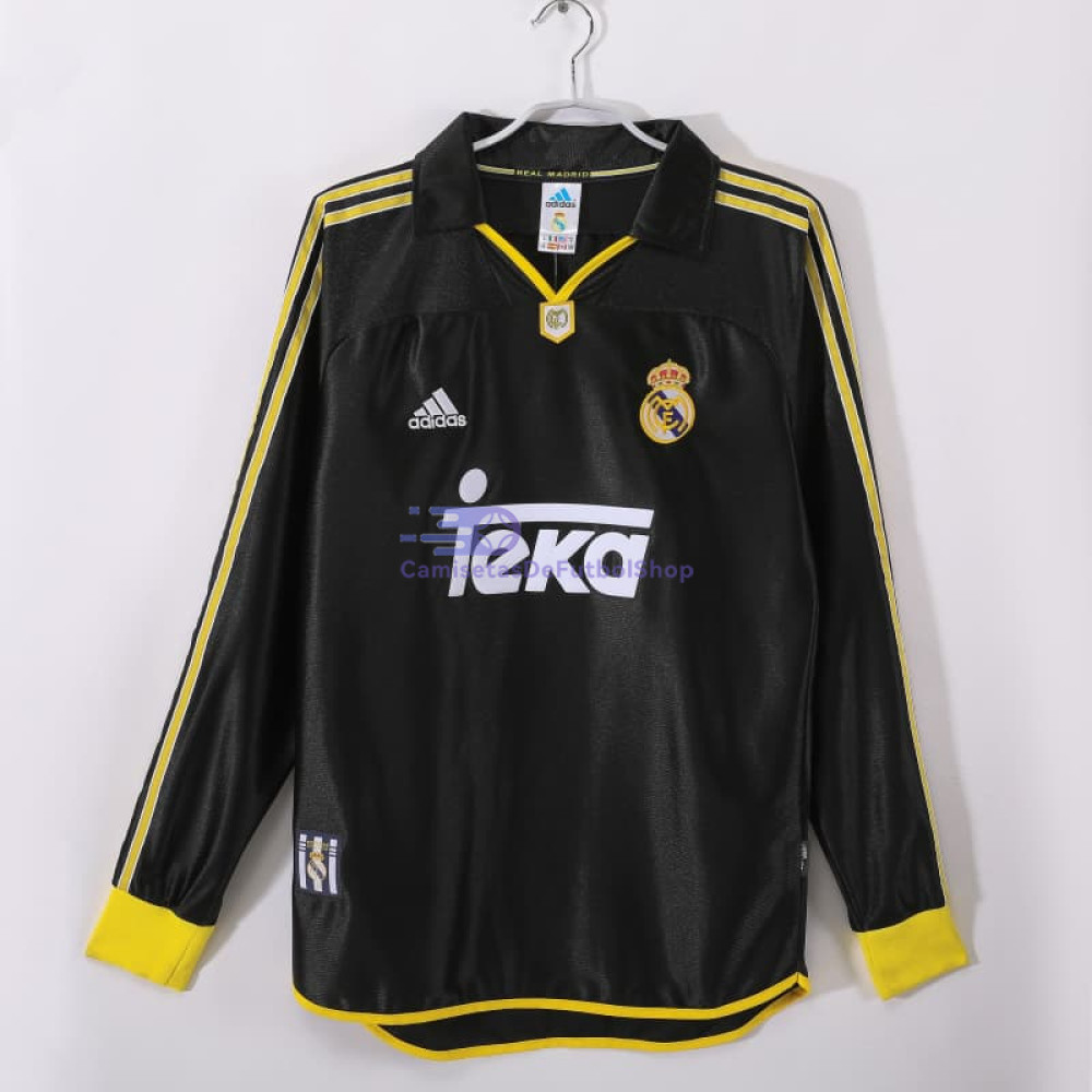 Camiseta Real Madrid 1999/01 2ª Equipación Retro ML Negro