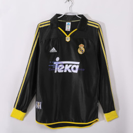 Camiseta Real Madrid 1999/01 2ª Equipación Retro ML Negro