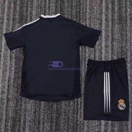 Camiseta Real Madrid 2004/05 2ª Equipación Retro Negro Niño Kit