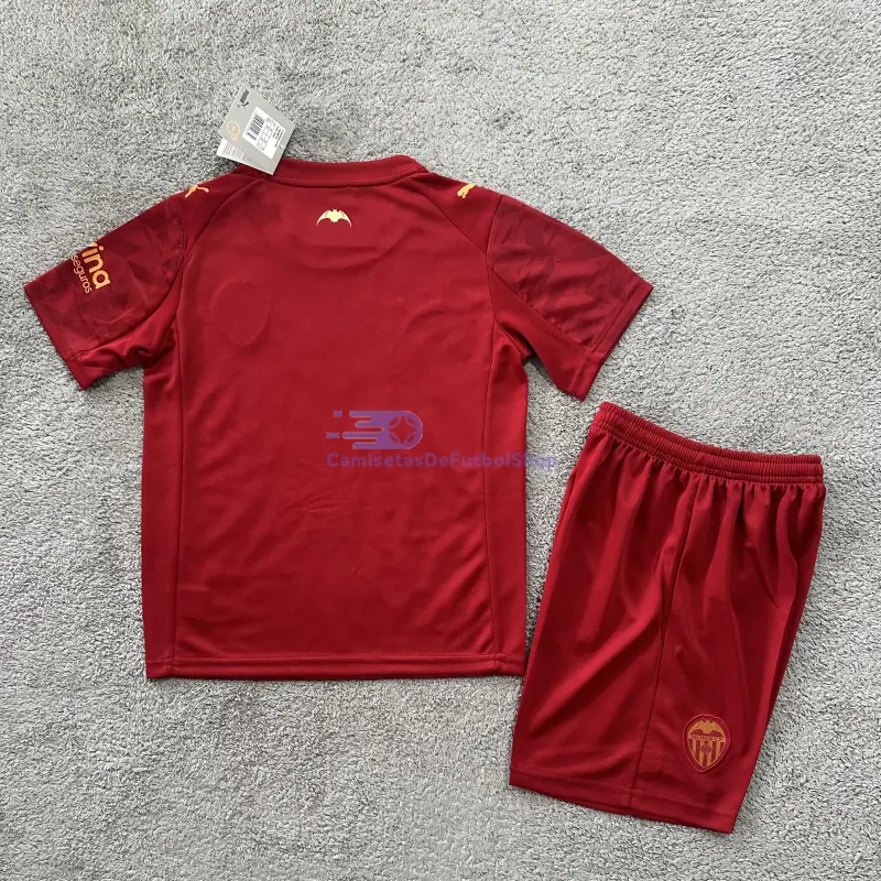 Camiseta Valencia 2025/2026 2ª Equipación Rojo Niño Kit
