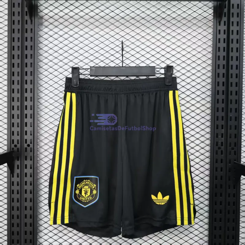 Pantalón Corto Manchester United 2025/2026 3ª Equipación Negro (EDICIÓN JUGADOR)