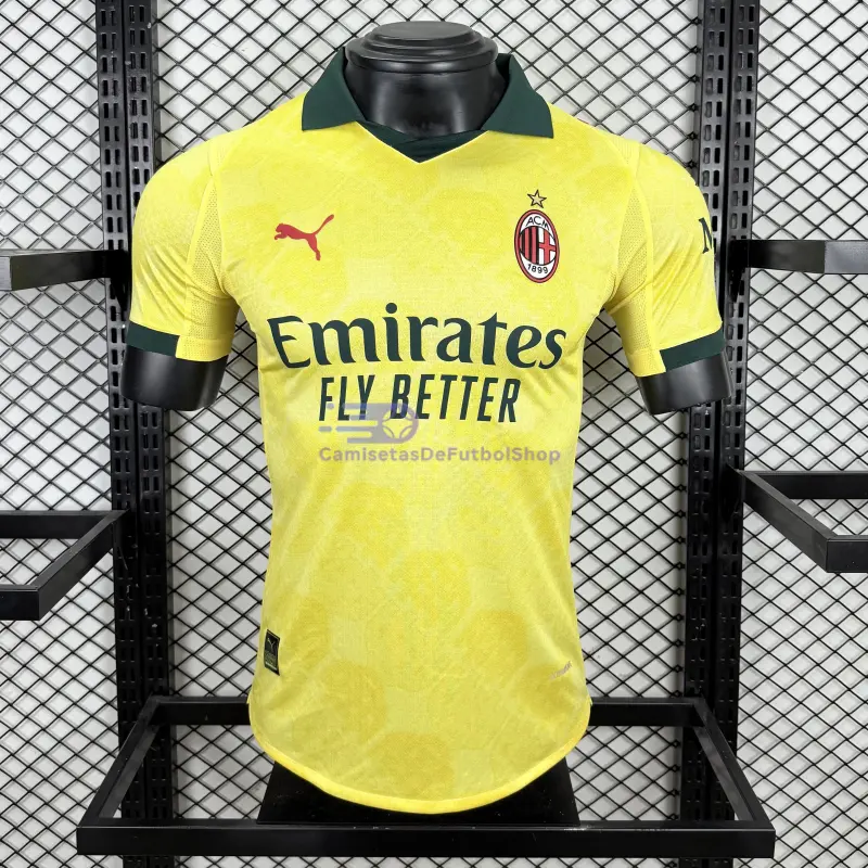 Camiseta AC Milan 2025/2026 3ª Equipación Amarillo (EDICIÓN JUGADOR)