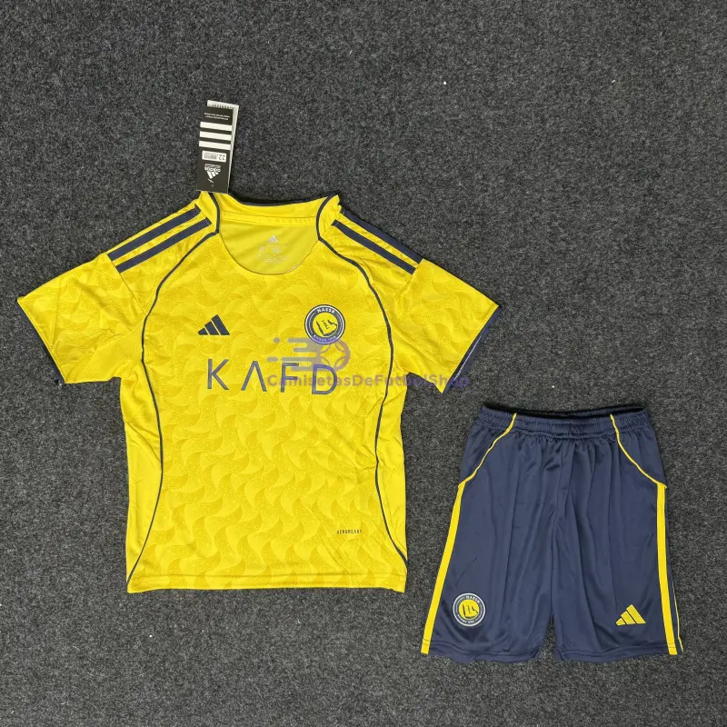 Camiseta Al Nassr 2025/2026 1ª Equipación Amarillo Niño Kit