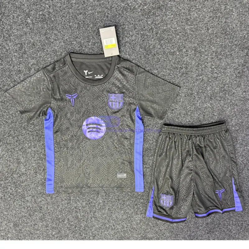 Camiseta Barcelona x Kobe Bryant Pre-Match 2025/2026 Negro/Morado Niño Kit