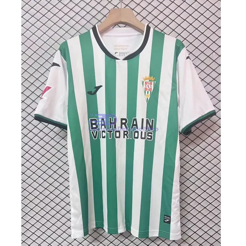 Camiseta Córdoba CF 2025/2026 1ª Equipación Verde/Blanco con Parche La Liga