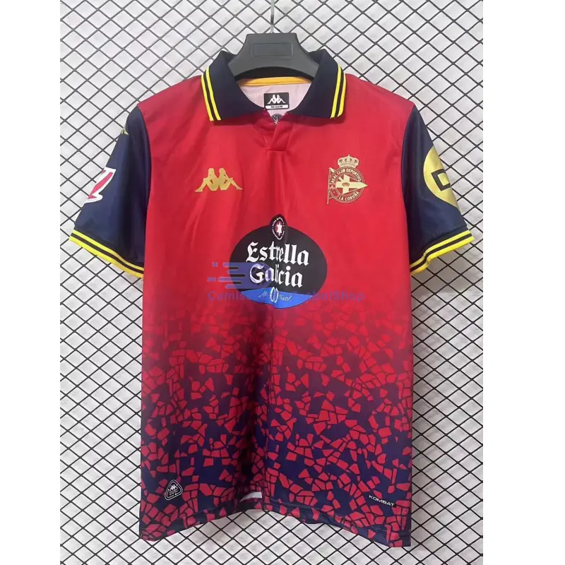 Camiseta Deportivo de La Coruña 2025/2026 2ª Equipación Rojo con Parche La Liga