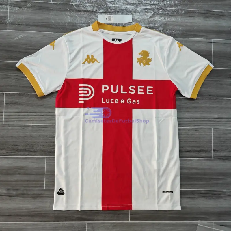 Camiseta Genoa CFC 2025/2026 2ª Equipación Blanco/Rojo
