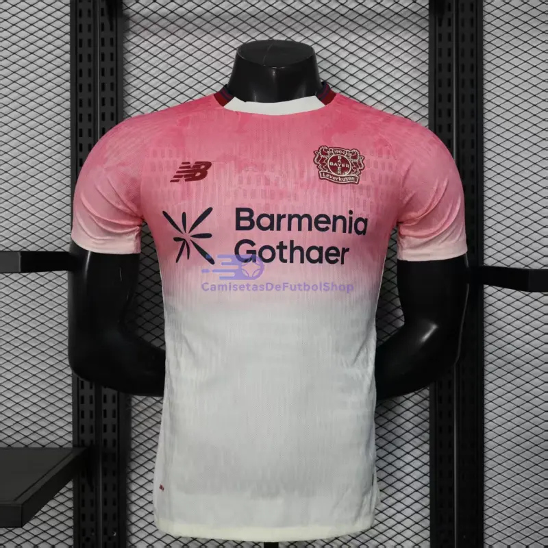 Camiseta Leverkusen 2025/2026 2ª Equipación Rosa/Blanco (EDICIÓN JUGADOR)