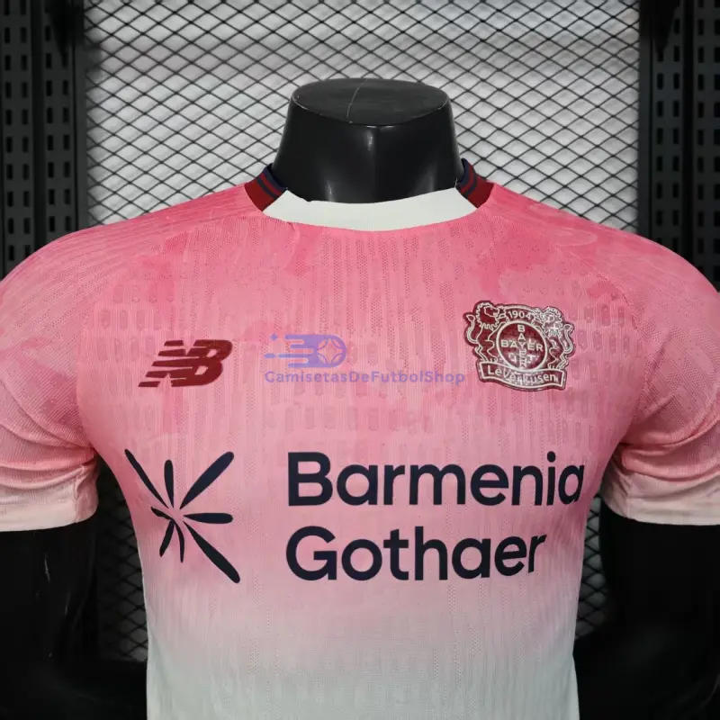 Camiseta Leverkusen 2025/2026 2ª Equipación Rosa/Blanco (EDICIÓN JUGADOR)