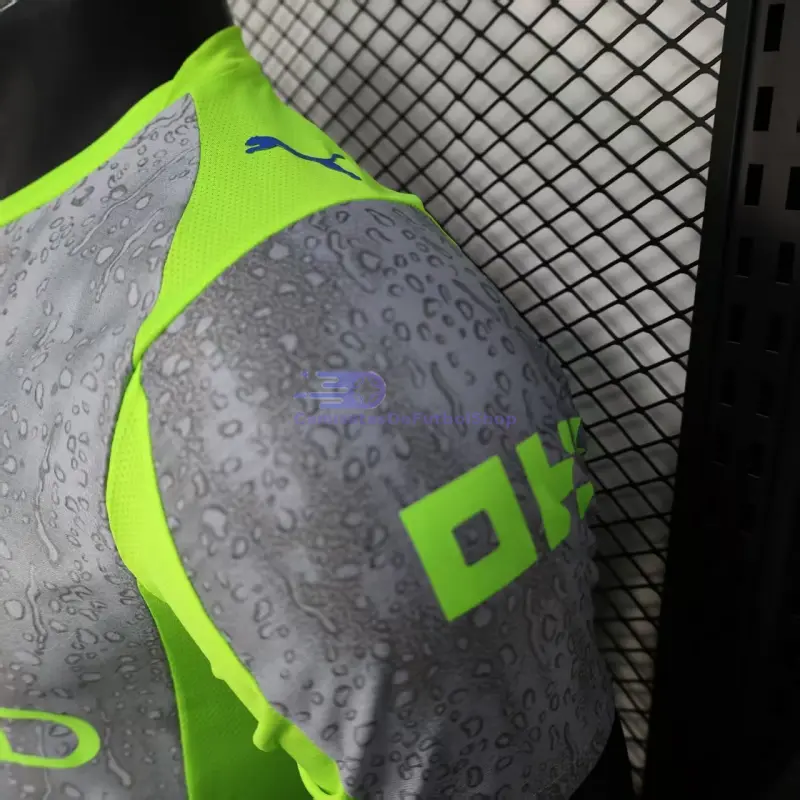 Camiseta Manchester City 2025/2026 3ª Equipación Gris/Verde Neón (EDICIÓN JUGADOR)