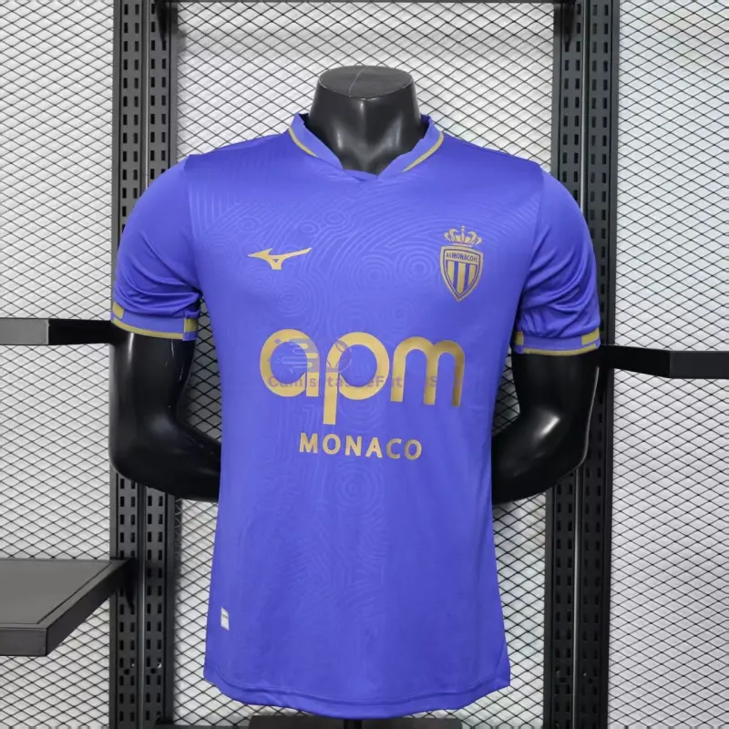 Camiseta Monaco 2025/2026 2ª Equipación Azul/Dorado (EDICIÓN JUGADOR)