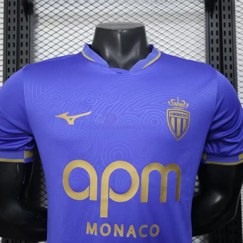 Camiseta Monaco 2025/2026 2ª Equipación Azul/Dorado (EDICIÓN JUGADOR)