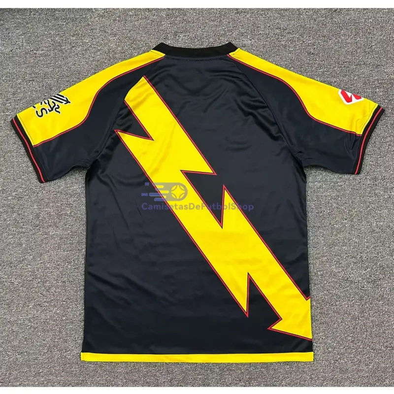 Camiseta Rayo Vallecano 2025/2026 3ª Equipación Negro/Amarillo con Parche La Liga