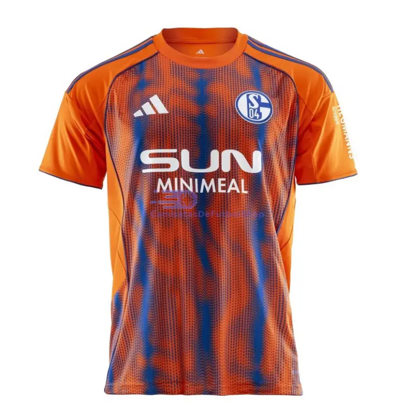 Camiseta Schalke 04 2025/2026 3ª Equipación Naranja/Azul