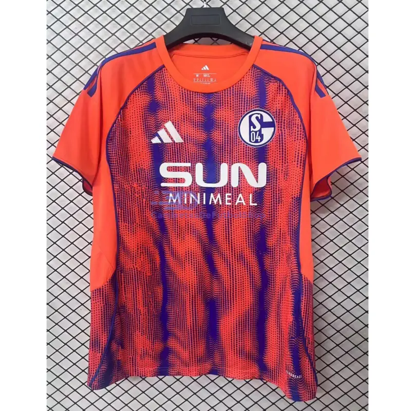 Camiseta Schalke 04 2025/2026 3ª Equipación Naranja/Azul