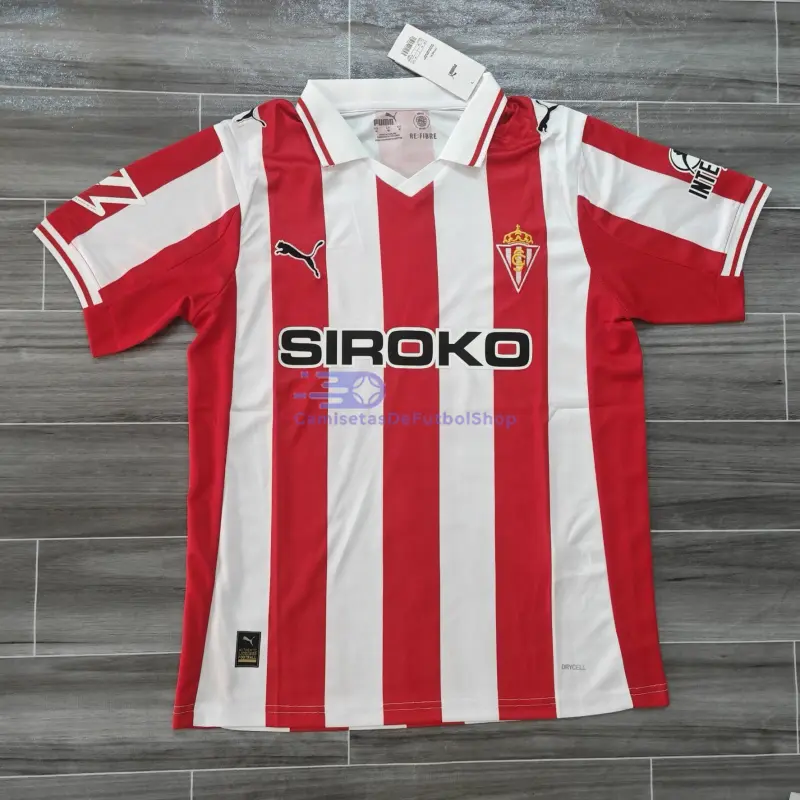 Camiseta Sporting de Gijón 2025/2026 1ª Equipación Rojo/Blanco