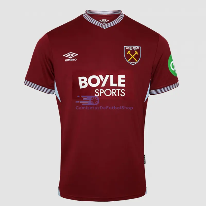 Camiseta West Ham United 2025/2026 1ª Equipación Rojo Oscuro
