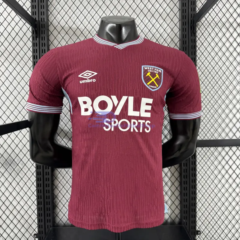 Camiseta West Ham United 2025/2026 1ª Equipación Rojo Oscuro (EDICIÓN JUGADOR)