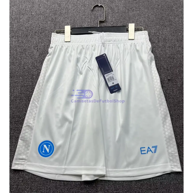 Pantalón Corto Napoli 2025/2026 1ª Equipación Blanco/Azul