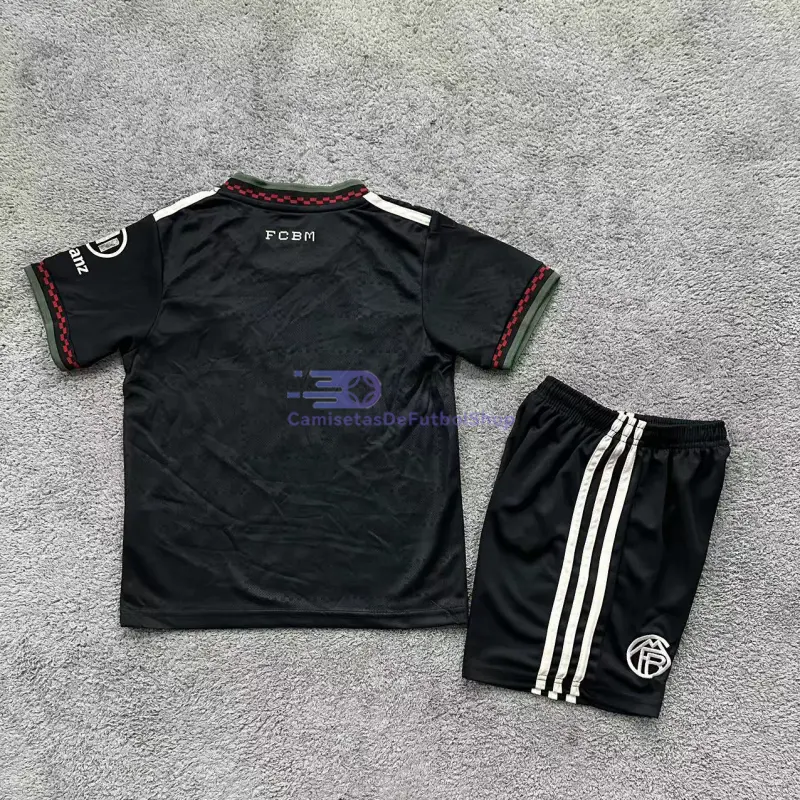 Camiseta Bayern Múnich 2025/2026 3ª Equipación Negro Niño Kit