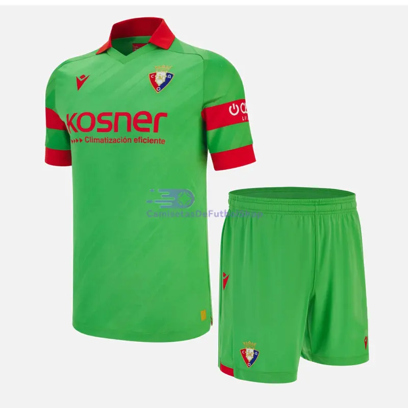 Camiseta Osasuna 2025/2026 2ª Equipación Verde Niño Kit