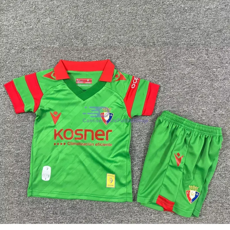 Camiseta Osasuna 2025/2026 2ª Equipación Verde Niño Kit