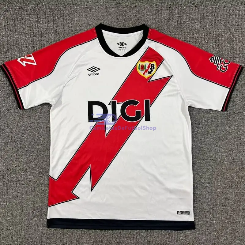 Camiseta Rayo Vallecano 2025/2026 1ª Equipación Blanco/Rojo