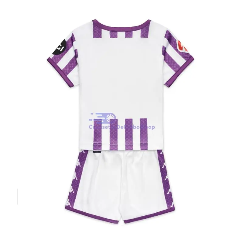 Camiseta Real Valladolid 2025/2026 1ª Equipación Morado/Blanco Niño Kit con Parche La Liga