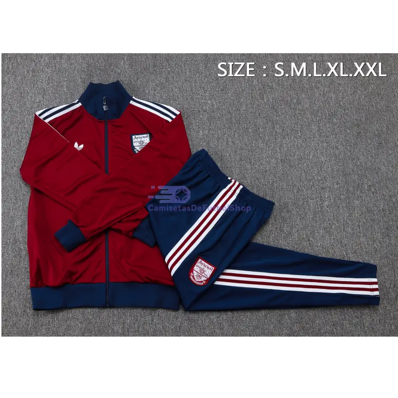 Chandal Arsenal 2025/2026 Retro Granate/Azul Real