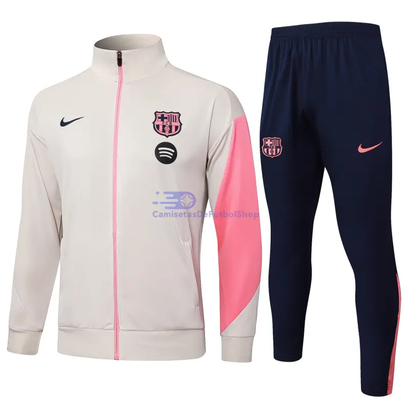 Chandal Barcelona 2025/2026 Blanco Roto/Rosa