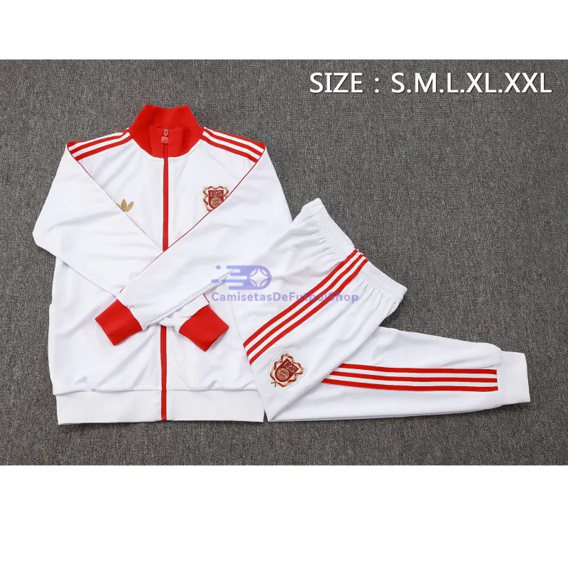 Chandal Bayern Múnich 125 Aniversario Edición 2025/2026 Blanco/Rojo