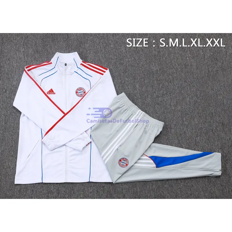 Chandal Bayern Múnich 2025/2026 Blanco/Azul/Rojo