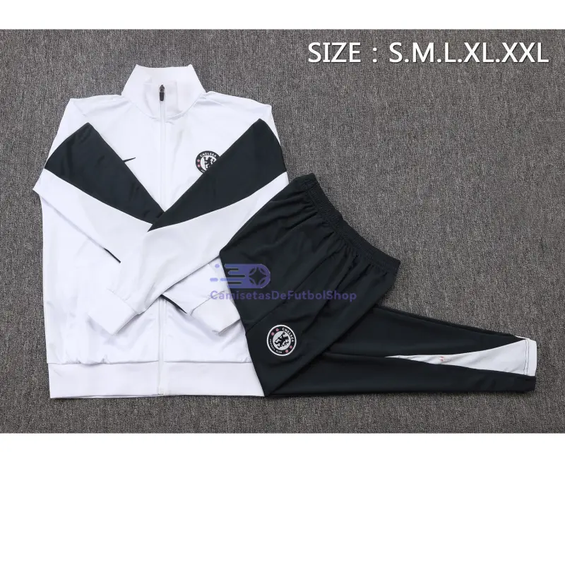 Chandal Chelsea 2025/2026 Blanco/Negro