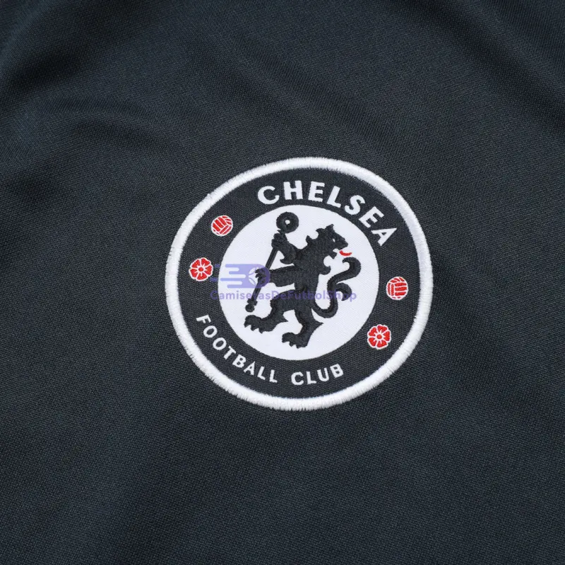 Chandal Chelsea 2025/2026 Gris Oscuro/Blanco