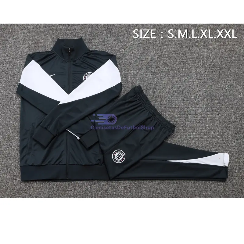 Chandal Chelsea 2025/2026 Gris Oscuro/Blanco