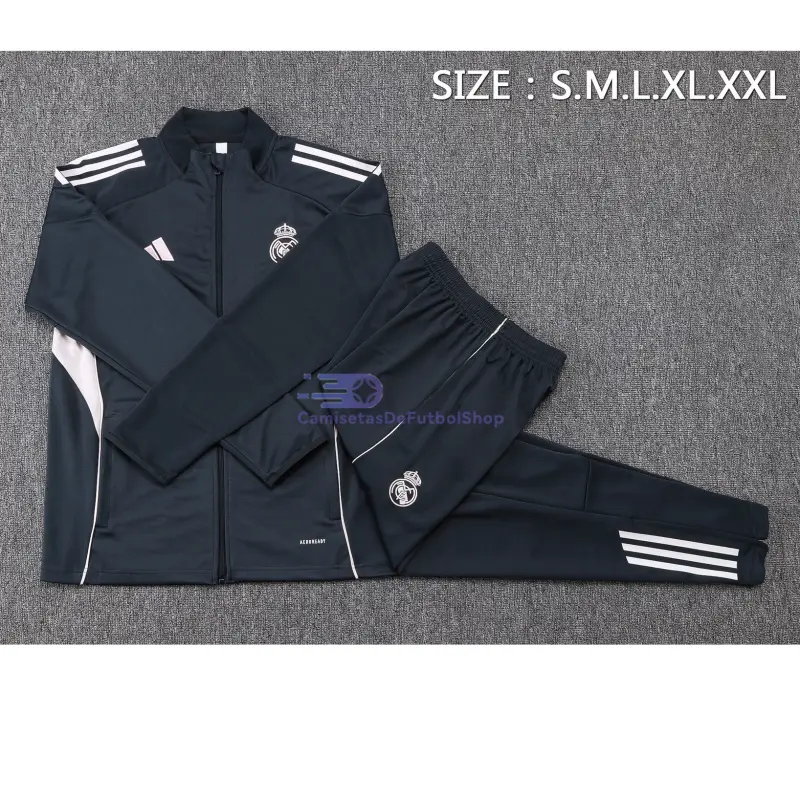 Chandal Real Madrid 2025/2026 Gris Oscuro