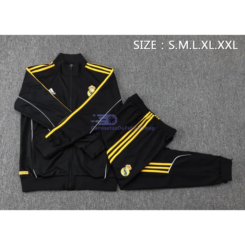 Chandal Real Madrid 2025/2026 Retro Negro/Amarillo