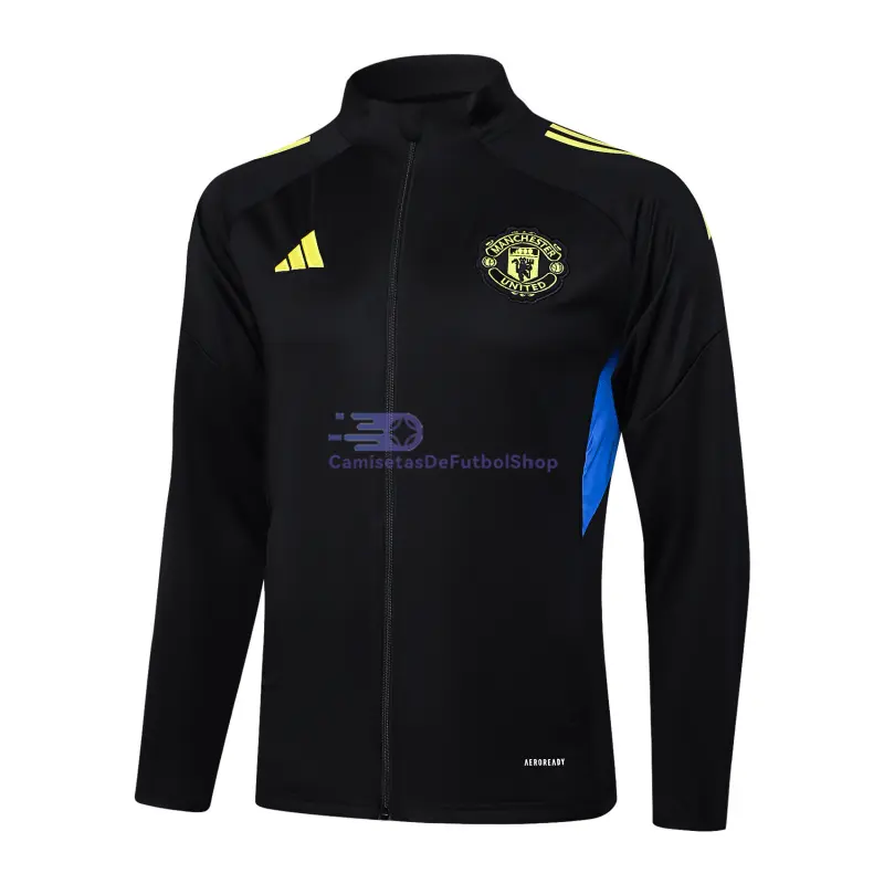 Chaqueta Manchester United 2025/2026 Negro con Escudo Verde