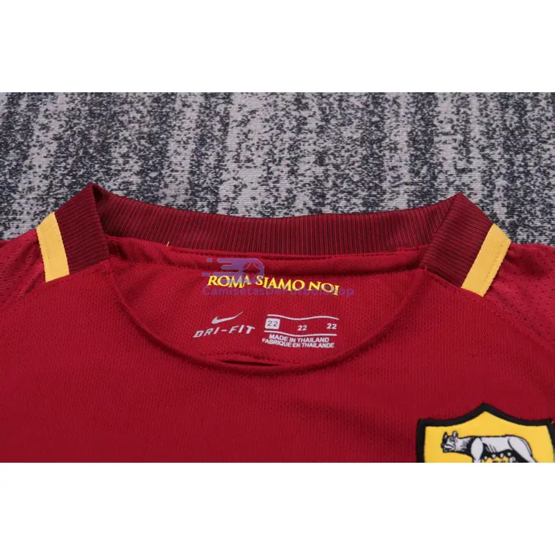 Camiseta AS Roma 2013/14 1ª Equipación Retro Rojo Niño Kit