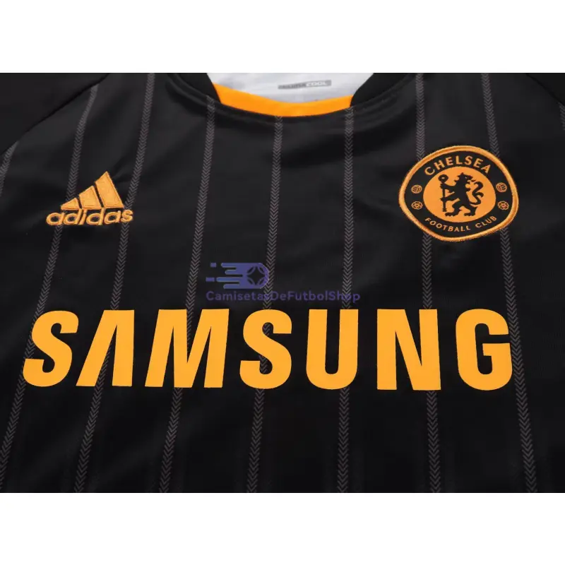 Camiseta Chelsea 2010/11 2ª Equipación Retro Negro/Naranja Niño Kit